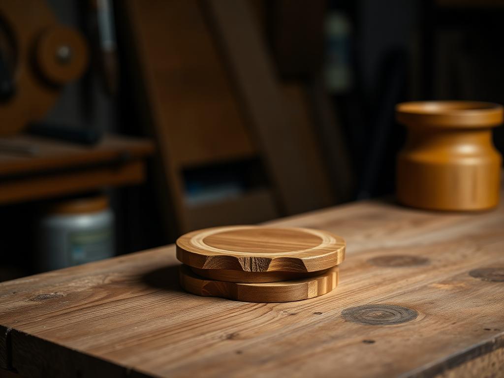 Pieza de madera artesanal